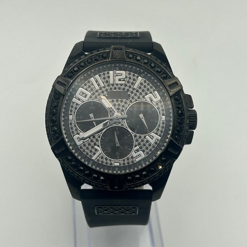 Guess Frontier Black Tone Men’s Watch, Working New Battery